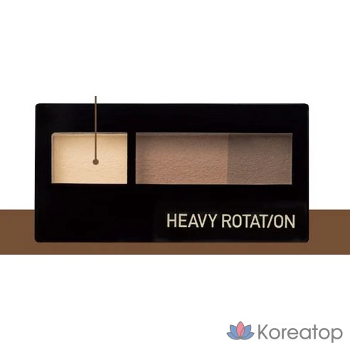 Пудра для бровей Kiss Me Heavy Rotation Natural Powder Eyebrow, оттенок 02 пепельно-коричневый