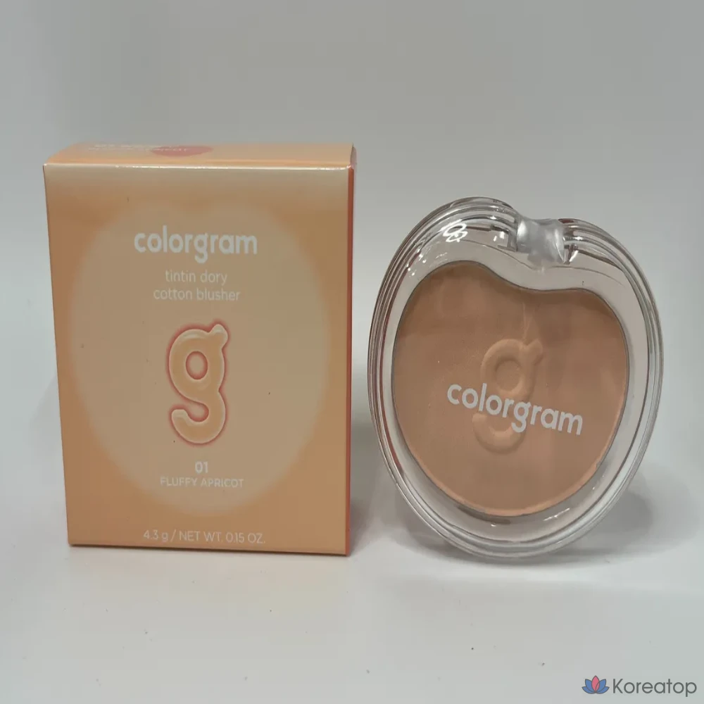 Румяна Colorgram Tintori Cotton Blusher, 1 шт., оттенок 01, мягкий абрикосовый