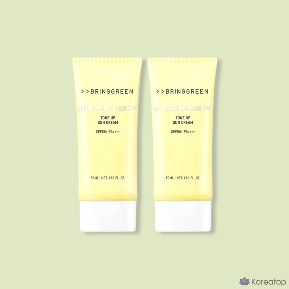 Солнцезащитный крем Bring Green Super Lemon Glutathione Tone-Up Sunscreen, 1 шт., 100 мл