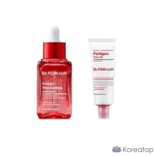 Сыворотка для утолщения волос Dr. For Hair Polligen Thickening Serum (+ скейлер 50 г) для кожи головы, ампула, 1 шт., 50 мл