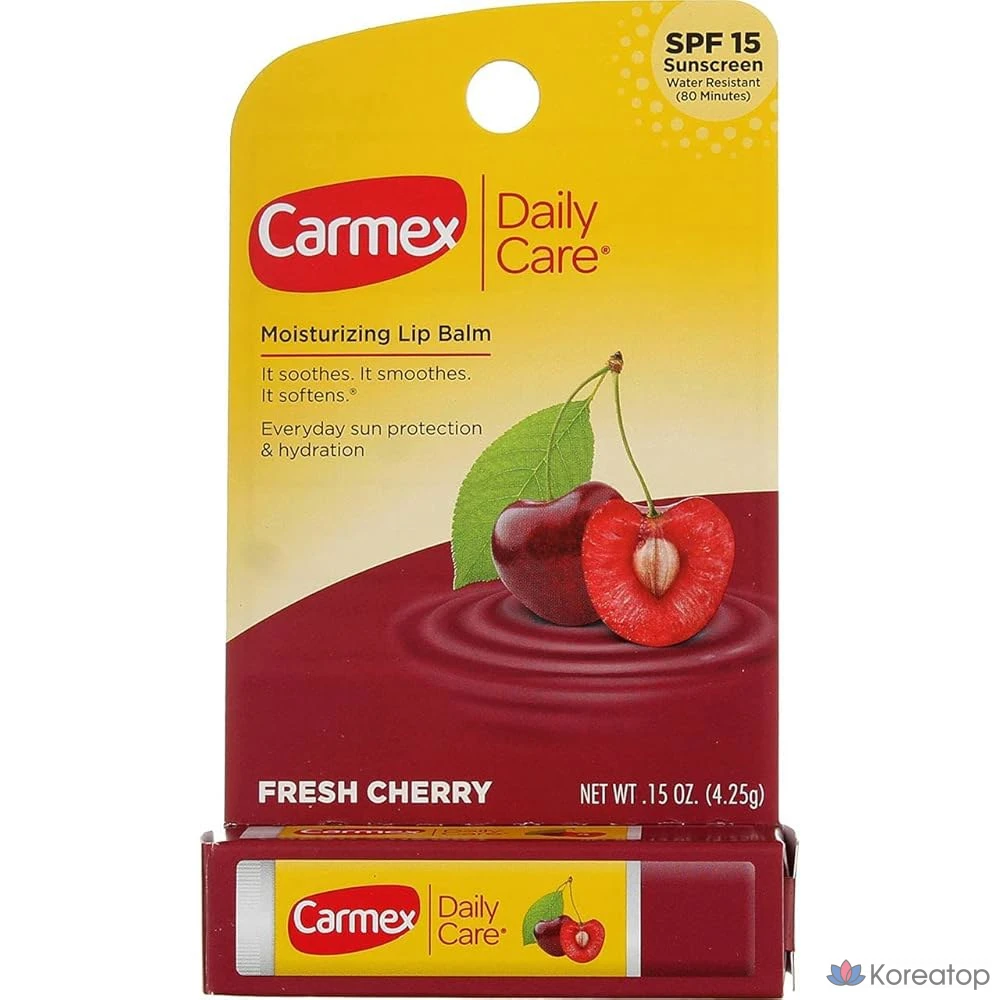 Увлажняющий бальзам для губ Carmex Click Stick SPF 15, цвет вишня, 0,15 унции, упаковка из 6 штук., фото 2