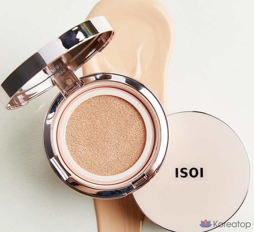 Сменный блок тонального крема Isoi Skincare Cushion Foundation 13 г + спонж, № 21, 1 комплект.
