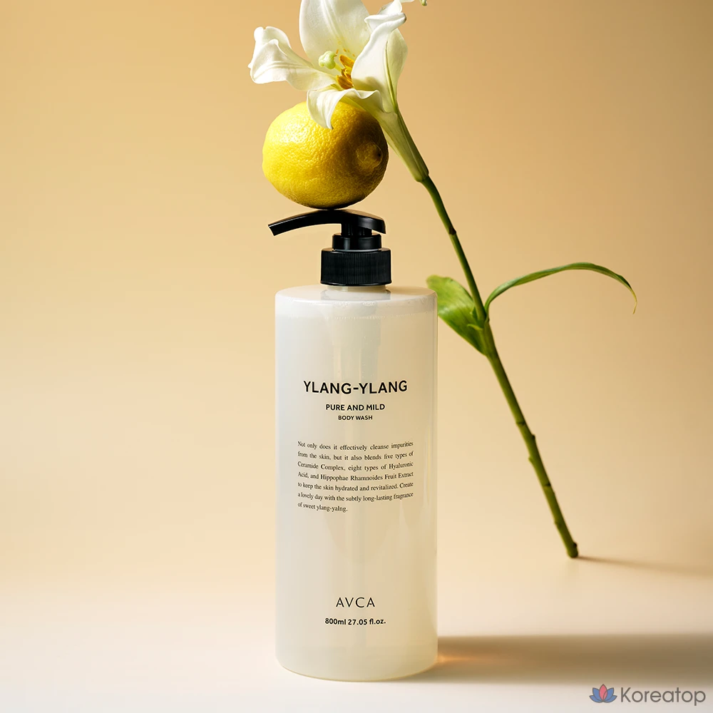 AVCA Pure &amp; Mild гель для душа с иланг-илангом, 800 мл, 1 шт.