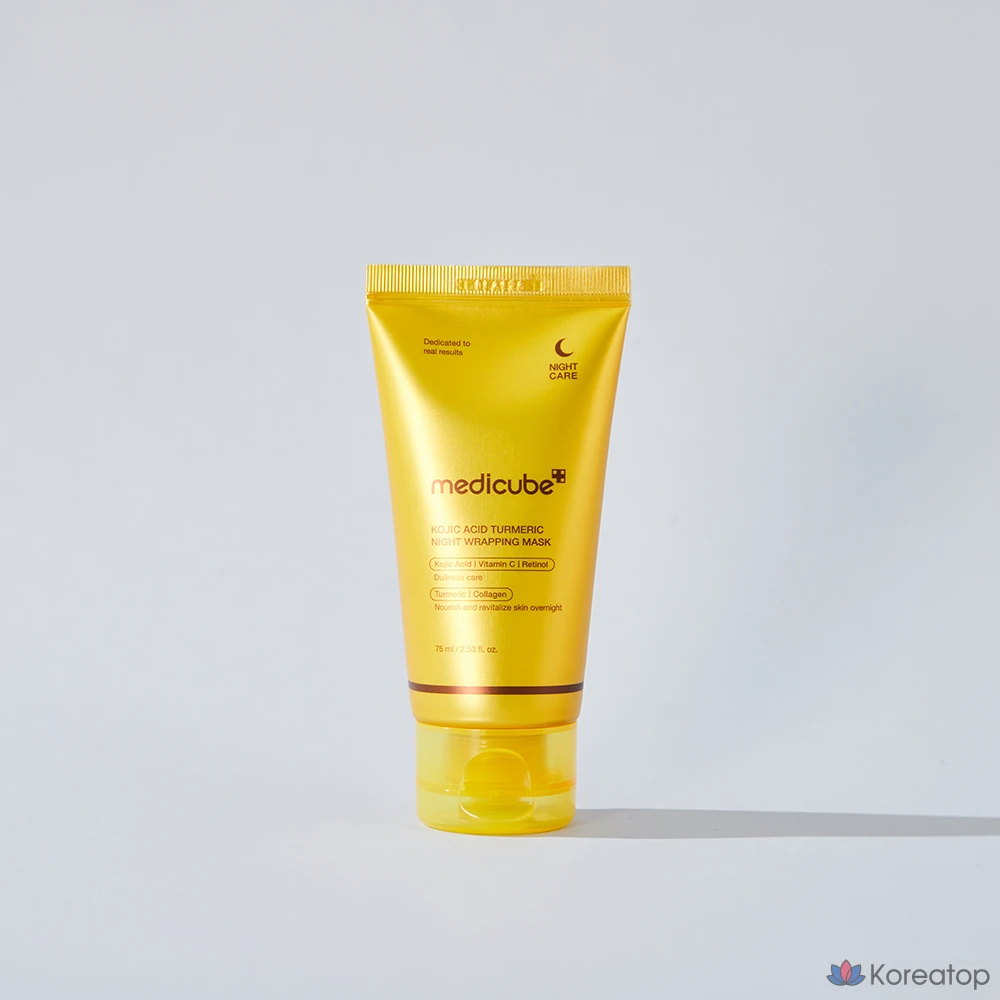 Ночная обертывающая маска Medicube Kojic Acid Turmeric Night Wrapping Mask, 75 мл, 4 шт., фото 2