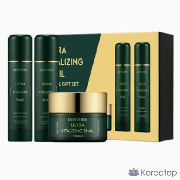 Набор Dewtree Ultra Vitalizing Snail из 3 предметов / Крем с экстрактом слизи улитки, 1 шт.