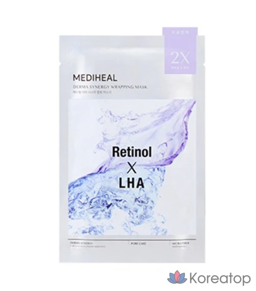 Тканевая маска-обёртывание для лица MEDIHEAL Derma Synergy Wrapping Mask Pore Elasticity, 30 шт., фото 2
