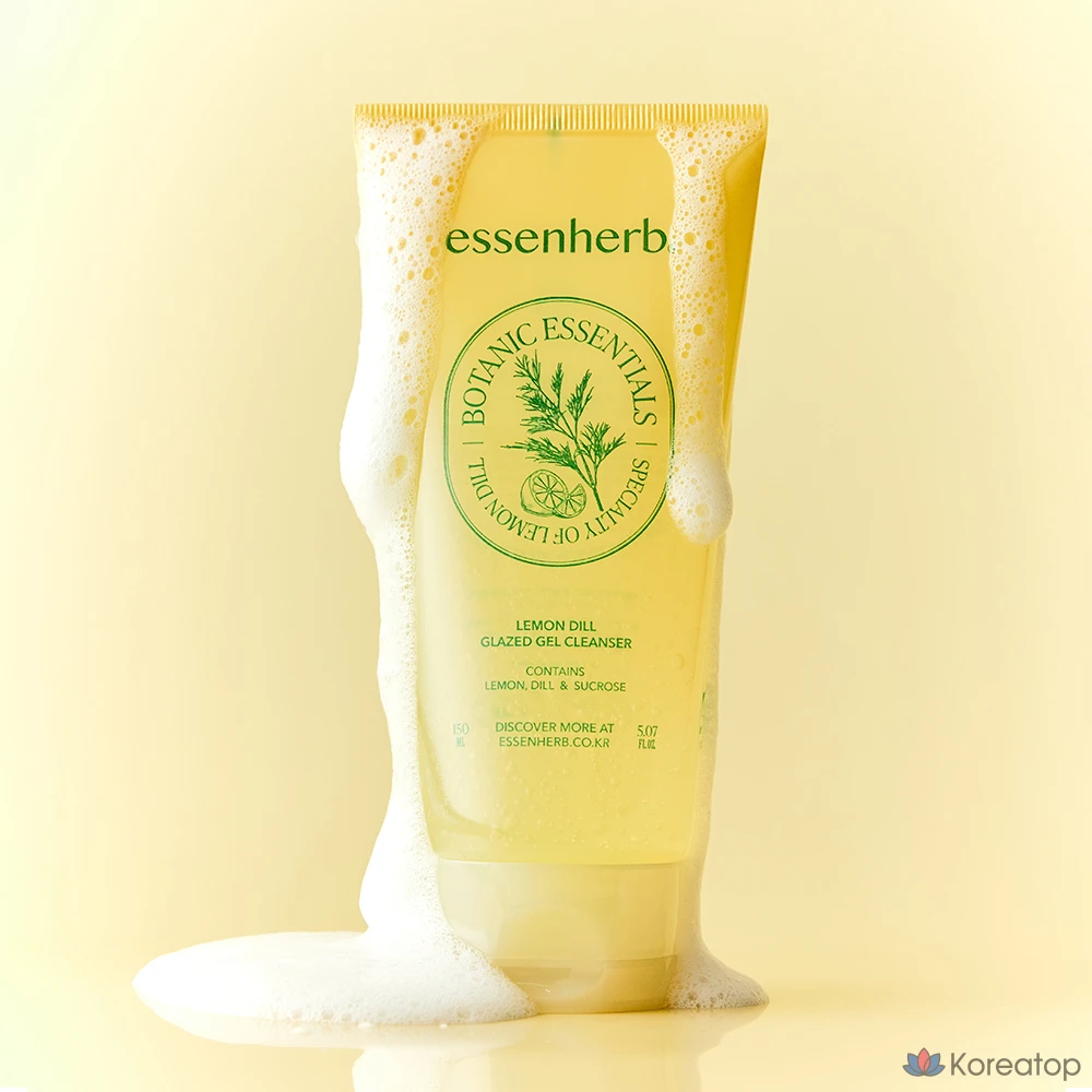 EssenHerb Глазурованный очищающий гель с лимоном и укропом, 1 шт., 150 мл