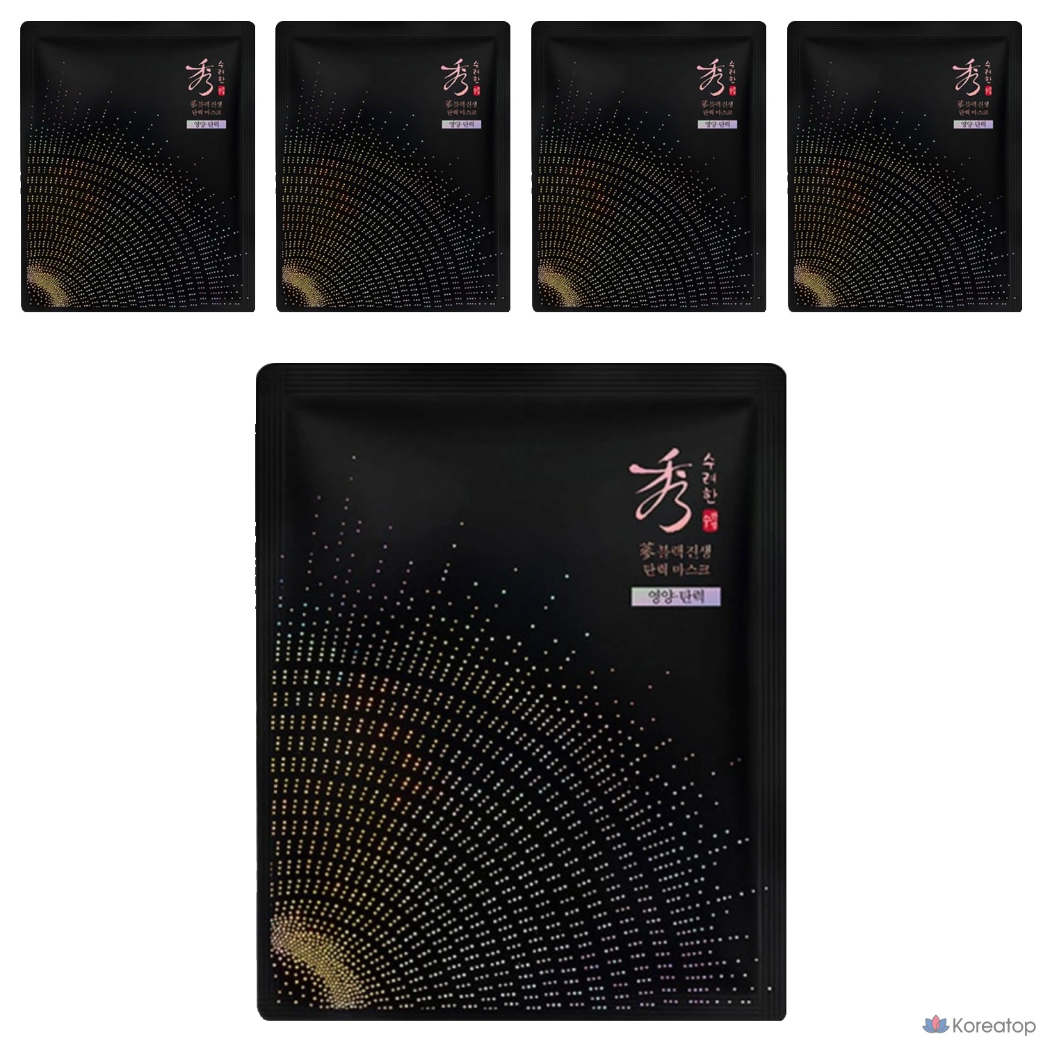 Маска для повышения эластичности кожи Sooryehan с черным женьшенем, 33 мл, 1 упаковка, 5 штук