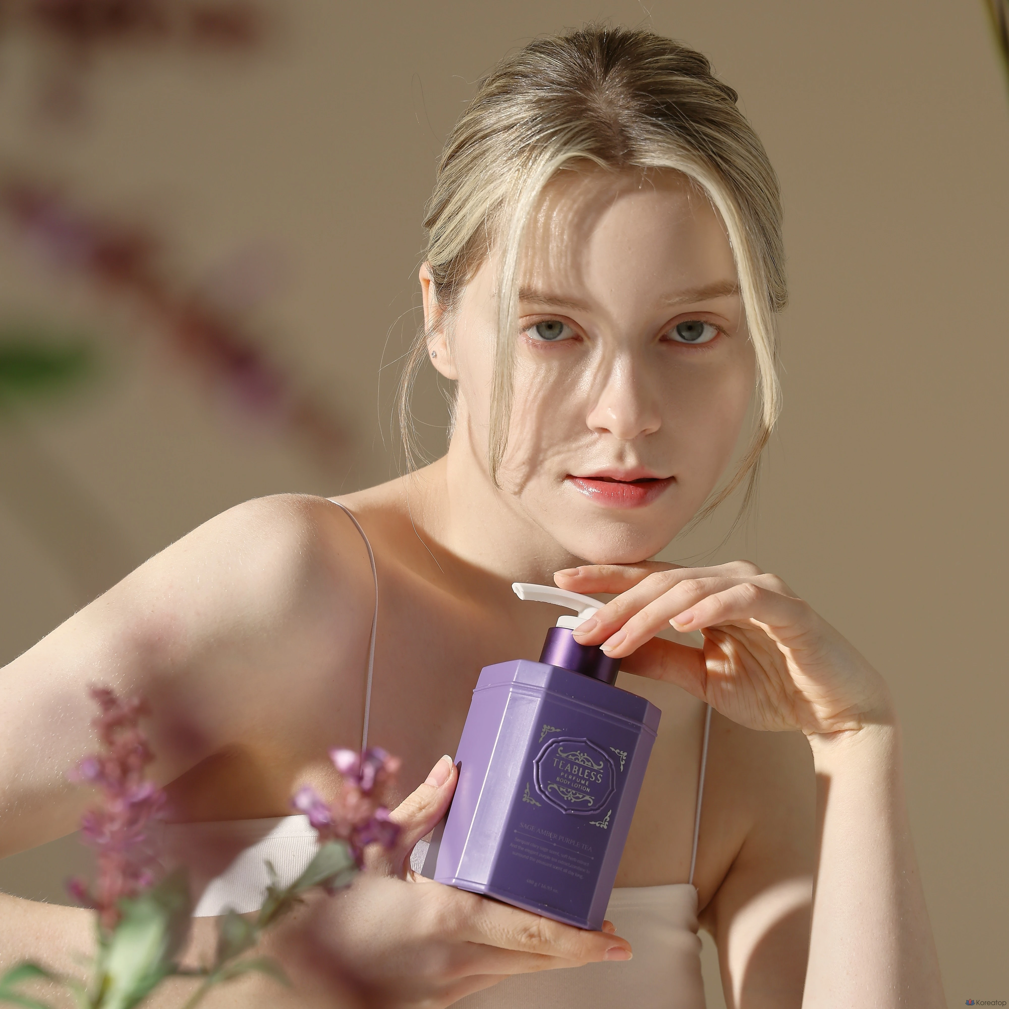 Лосьон для тела TEABLESS Purple Tea Floral Woody 480 г + гель для душа 500 г, 1 шт.