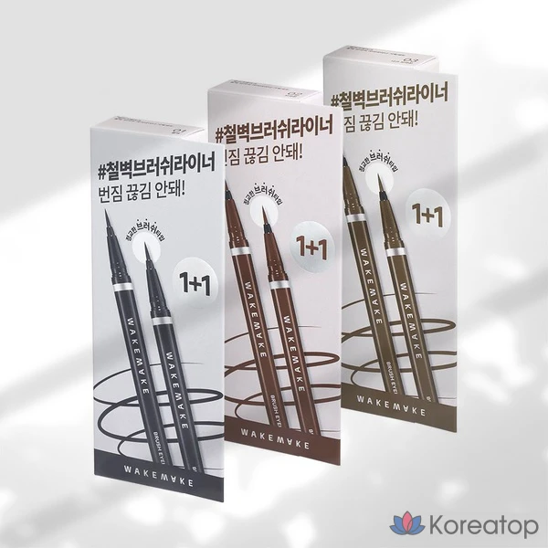 Подводка для глаз WAKEMAKE Iron Wall Brush Liner, 1 шт.