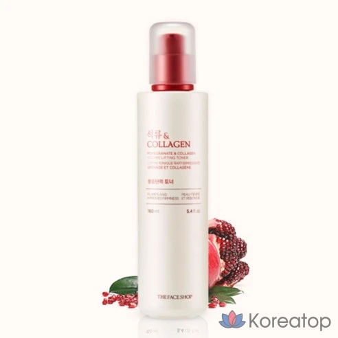 Тоник для объема и эластичности с гранатом и коллагеном The Face Shop