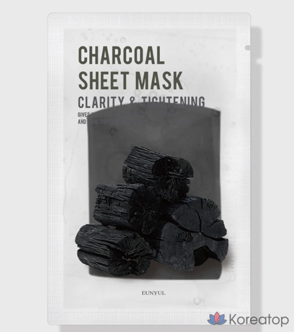 Тканевая маска для лица Eunyul Purity Charcoal Mask, 300 шт., фото 2