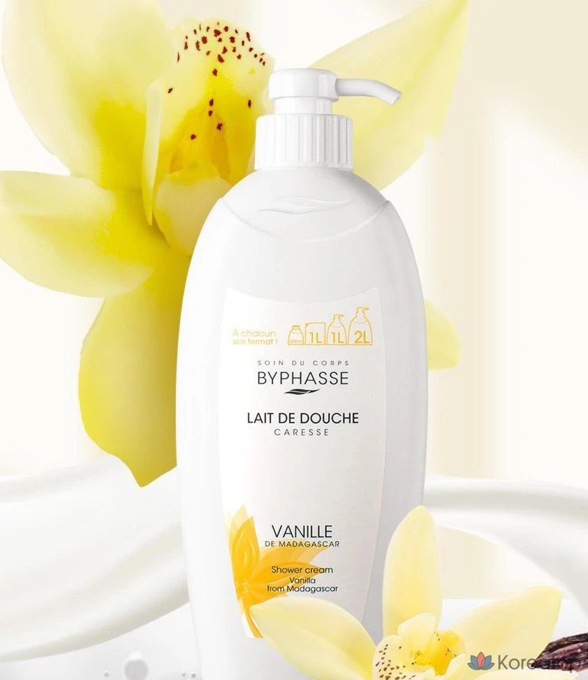 Гель для душа Byphasse ваниль, 1 л, 1 шт.