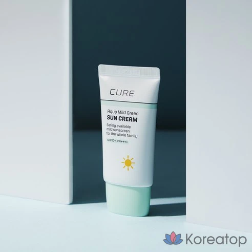 Солнцезащитный крем Kim Jung-moon Aloe Cure Aqua Mild Green SPF50+ PA++++