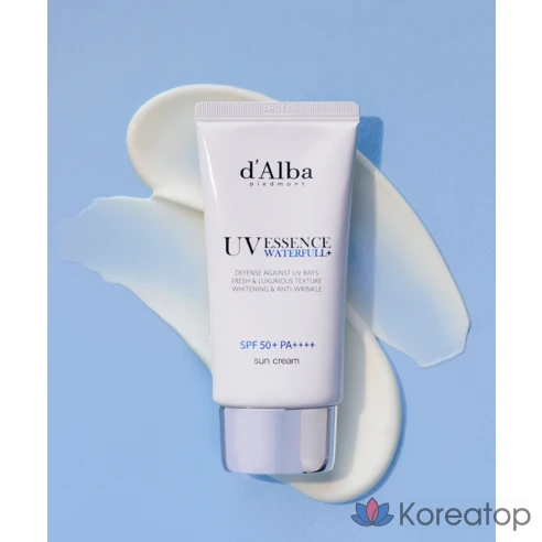 Ультралёгкий солнцезащитный крем для лица D&#039;alba Waterfull Essence Sun Cream SPF50+ PA++++, 50 мл
