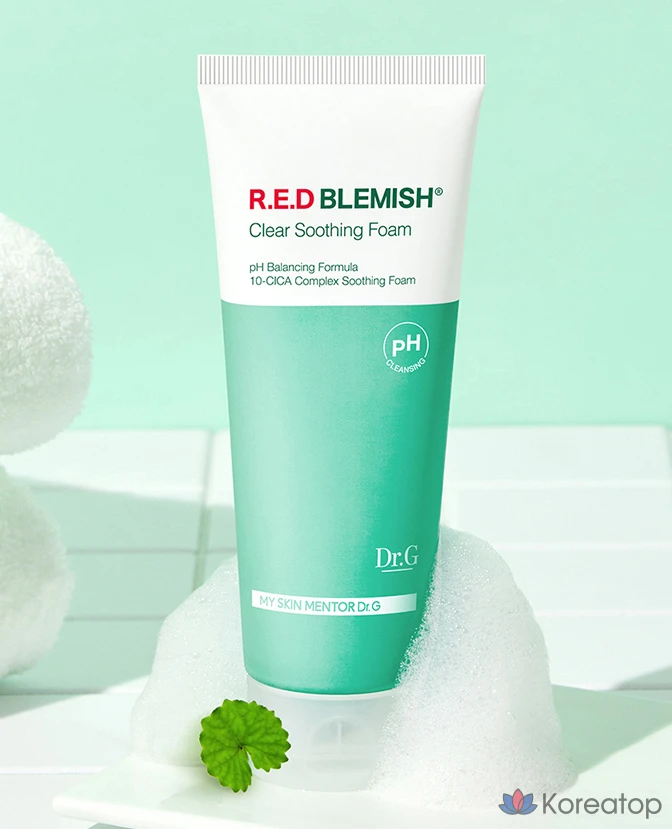 Очищающая пенка Dr. G Red Blemish Clear Soothing Foam, 200 мл, 1 шт., фото 2