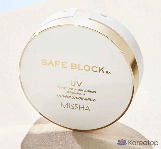 Солнцезащитный кушон Missha Safe Block RX Cover Tone Up Sun Cushion SPF50+ PA++++, 14 г, 1 шт.