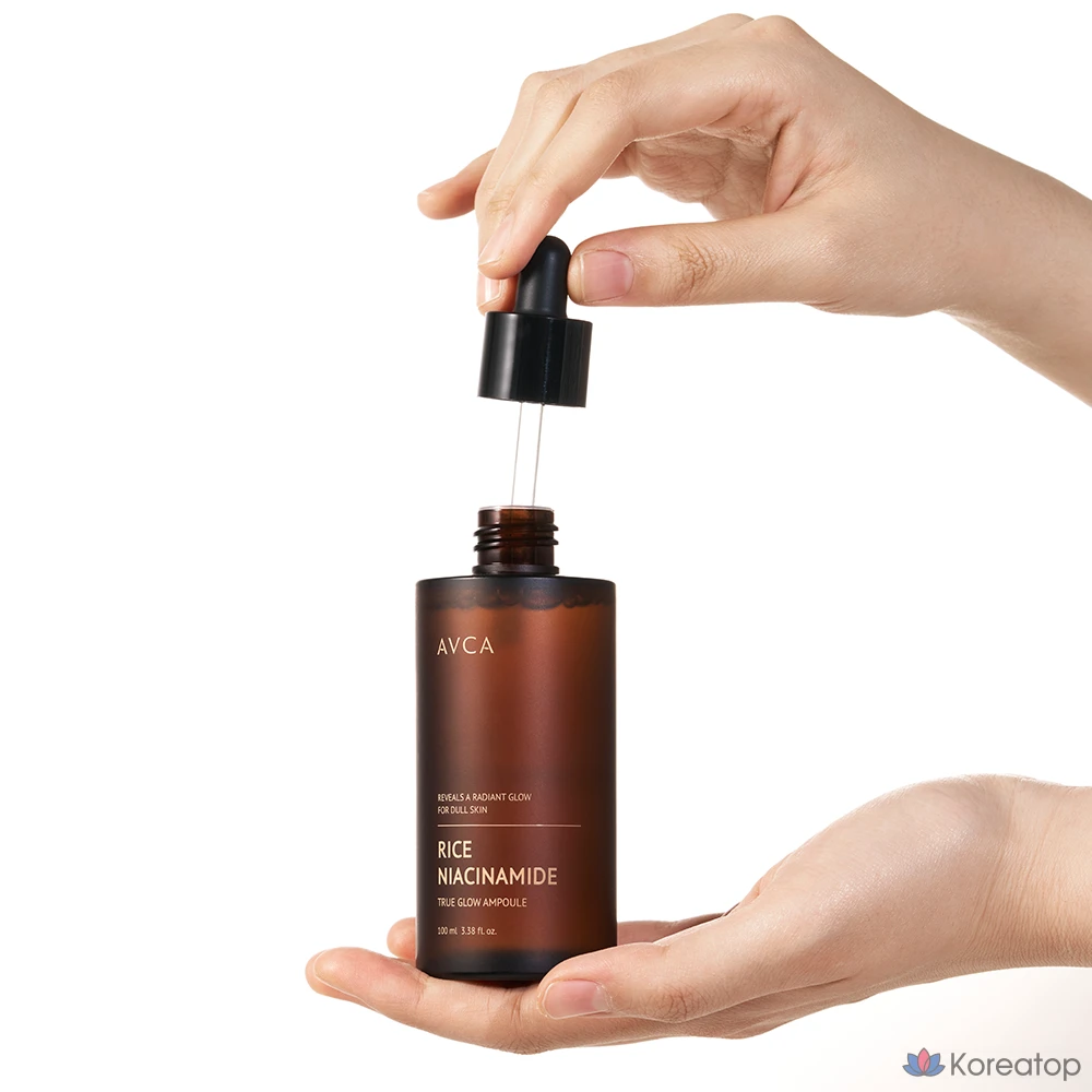 Отбеливающая ампула AVCA True Glow с рисом и ниацинамидом для веснушек, 100 мл, 1 шт.