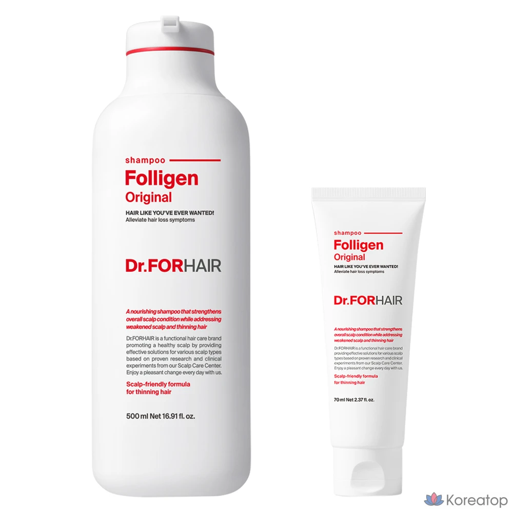 Шампунь Doctor For Hair Foligen Original 500 мл + 70 мл, 1 флакон