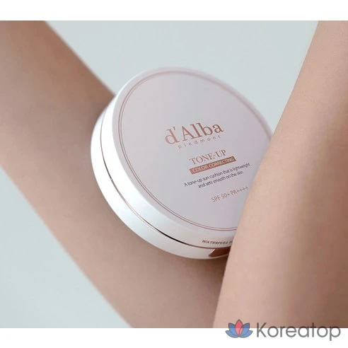 Солнцезащитный кушон для осветления тона d&#039;Alba Waterfull Tone-Up Sun Cushion SPF50+, 15 г