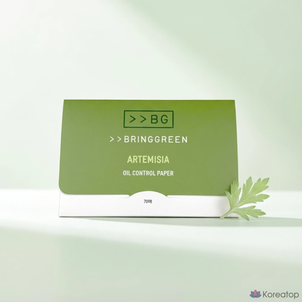 Промокательная бумага для масла Bring Green Mugwort Hanji, 70 листов, 1 упаковка.