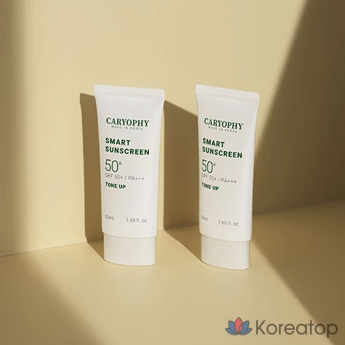 Солнцезащитный водостойкий крем CARYOPHY Smart Tone-Up SPF50+ PA+++, 1 шт., 50 мл