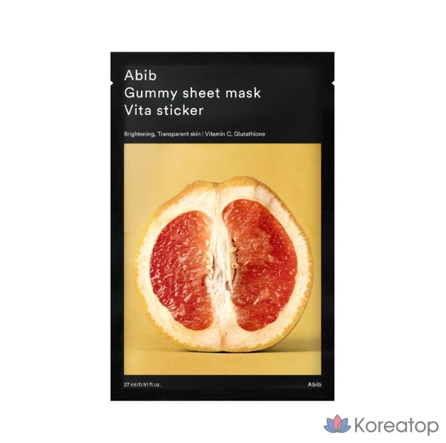 Набор наклеек-жевательных конфет Abib Gum Sticker Sheet Mask Vita, 1 упаковка, 1 штука.