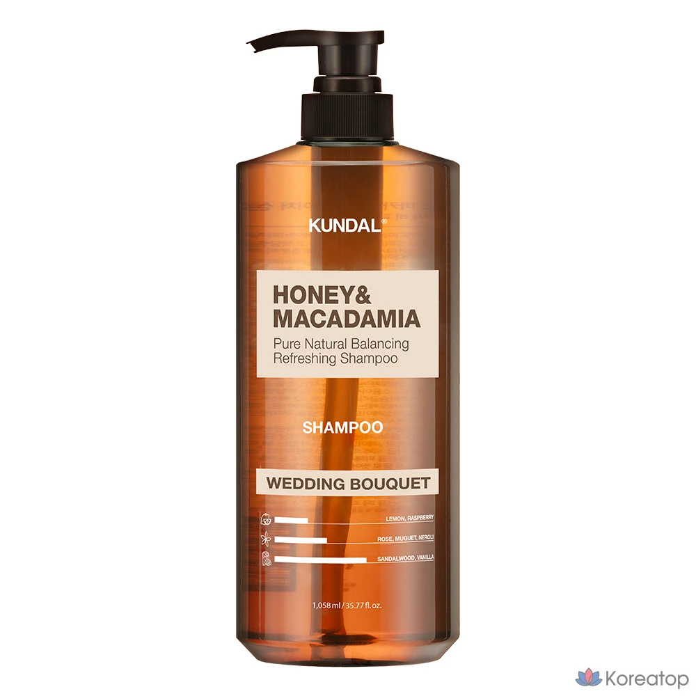 Шампунь Kundal Nature с ароматом «Свадебный букет», 1,058 л, 1 шт.