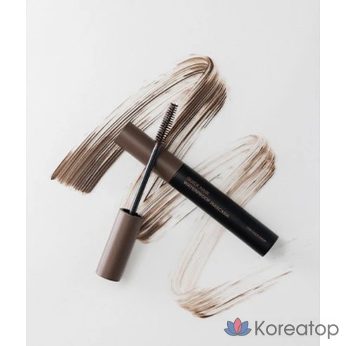 Водостойкая тушь для волос The Face Shop Quick Hair Waterproof Mascara, оттенок 02 Натуральный коричневый