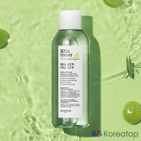 Тонер с BHA Skinfood Shine Muscat, 200 мл