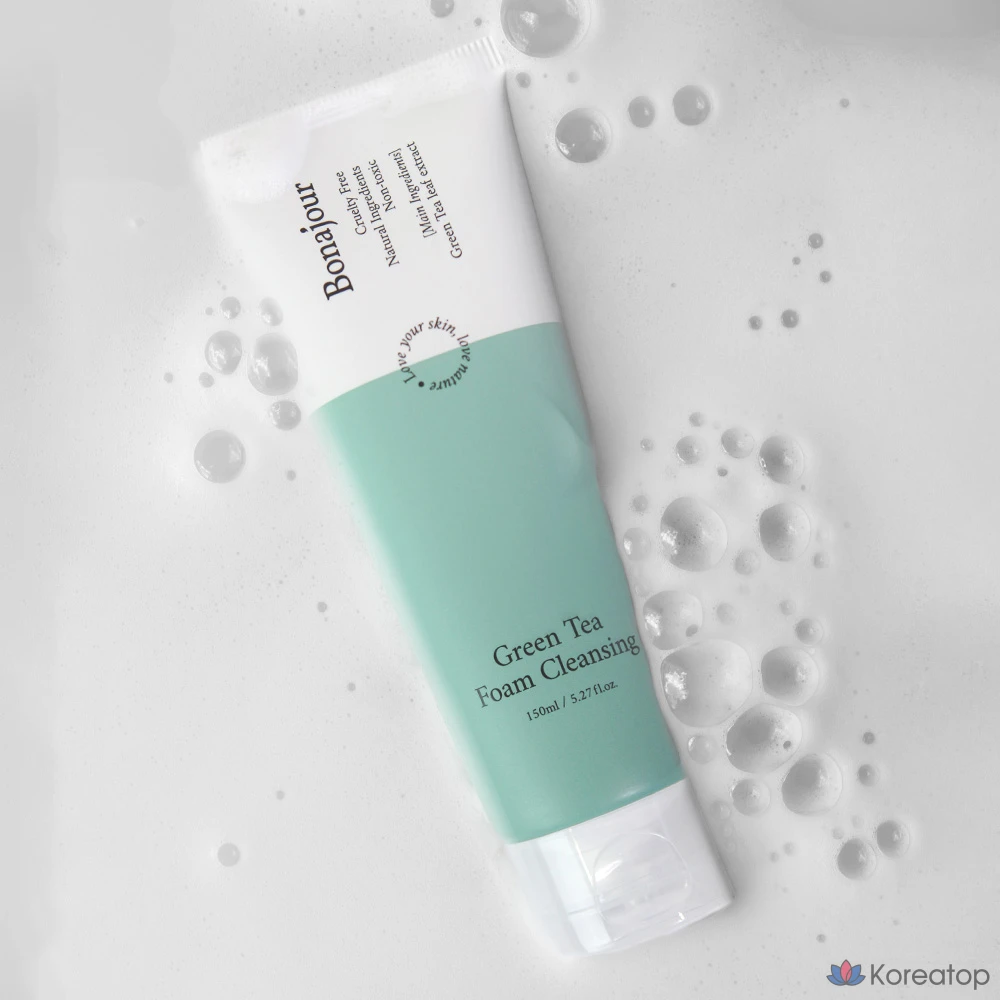 Пенка для умывания Bonajour с зеленым чаем, 150 мл, 1 шт.