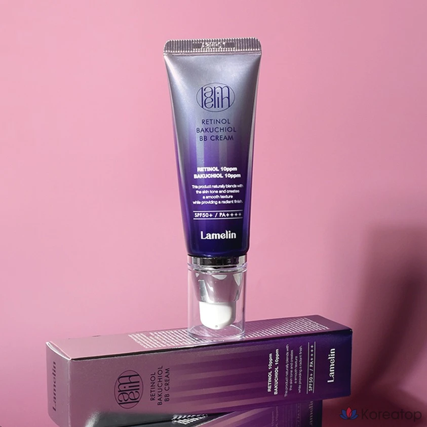 Lamelin Retinol Bakuchiol BB Cream SPF50+ PA++++, Бежевый, 50мл, 1 шт.