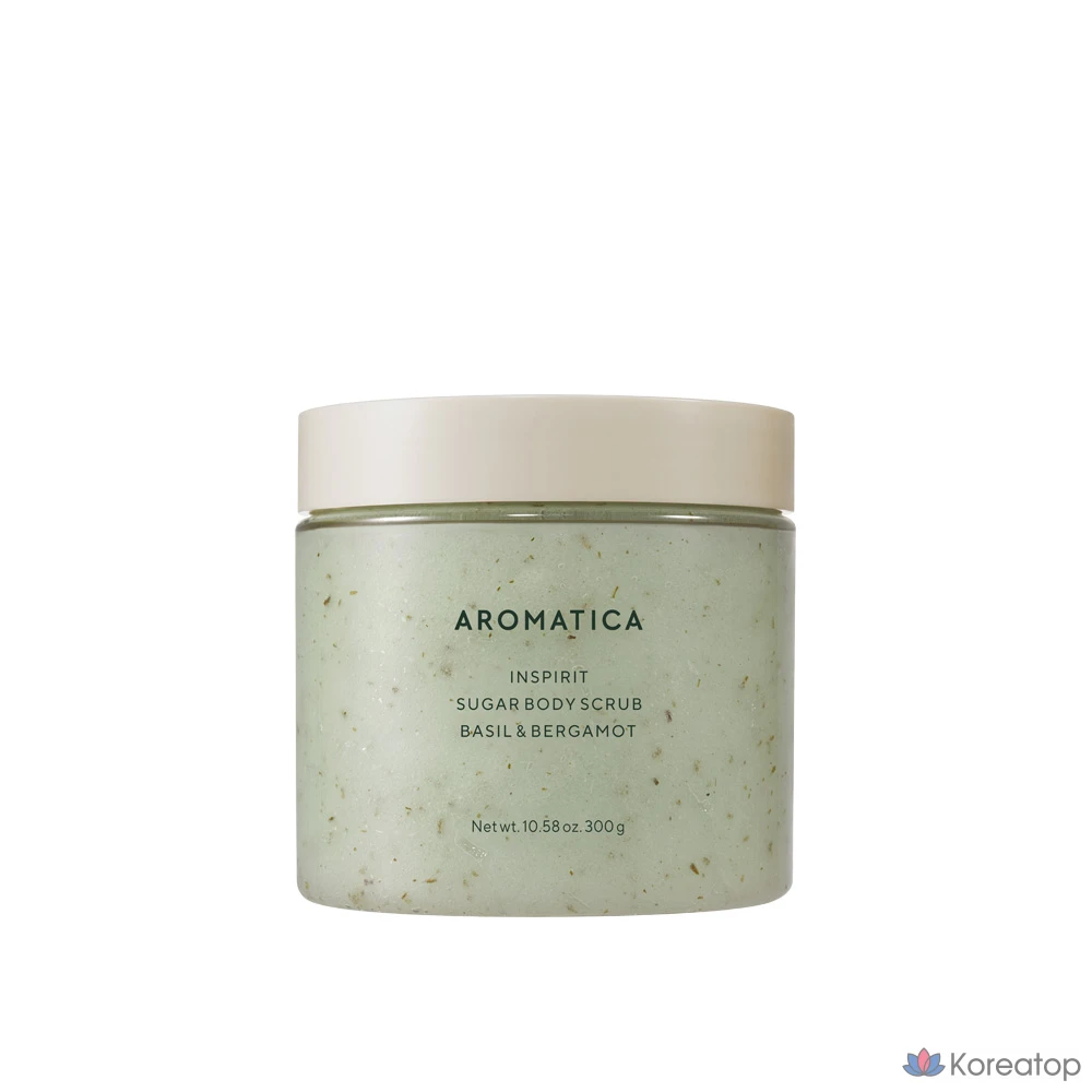 Скраб для тела Aromatica Sugar Body Scrub Basil & Bergamot, 300 г, 1 шт.