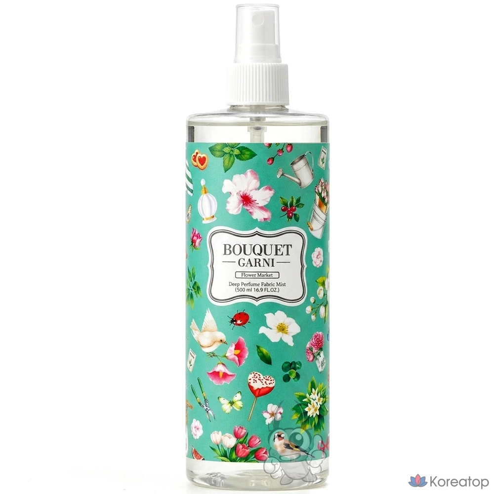 Парфюмированный спрей для белья Bouquet Garni Deep Perfume Fabric Mist, оттенок Flower Market, 500 мл, 1 шт.