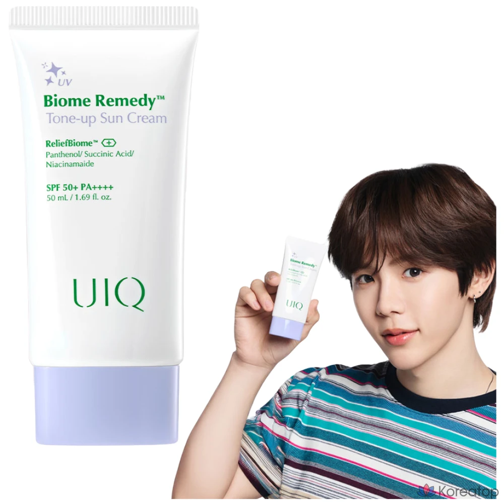 Солнцезащитный крем UIQ Biome Remedy Tone-Up (фиолетовый), 50 мл, 1 шт.