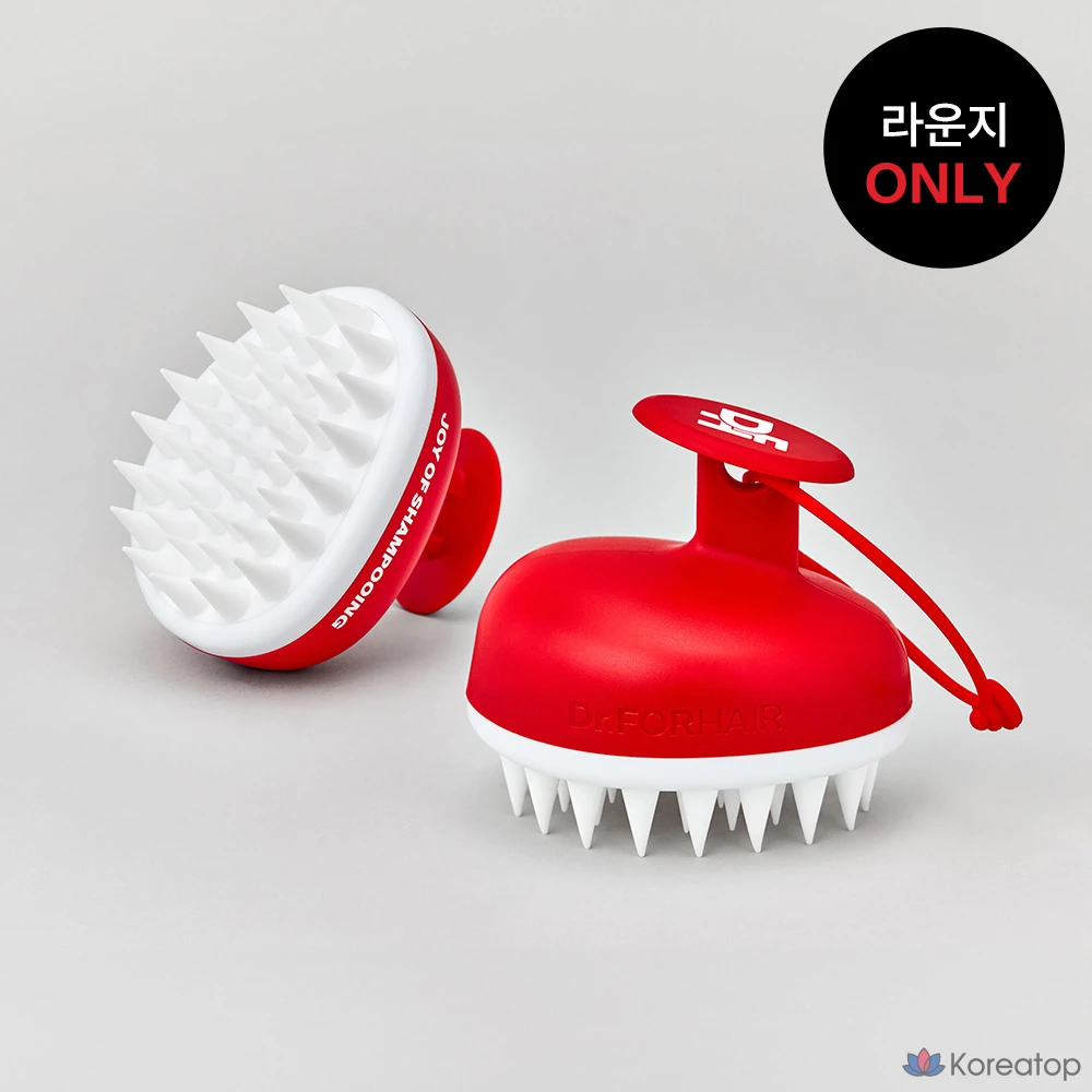 Щетка-скраб для кожи головы Dr. For Hair, 1 шт., красная.