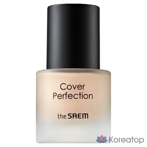Консилер-основа The Saem Cover Perfection, мини-упаковка 15 мл, 1 шт., прозрачный бежевый оттенок.