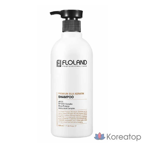 Шампунь Floland Silk Keratin, 530 мл, 1 шт.