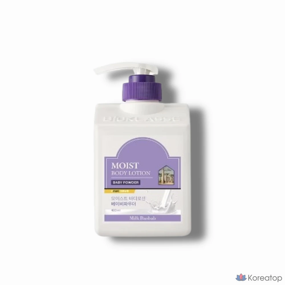 Лосьон для тела Milk Baobab Moist Body Lotion Baby Powder, 400 мл, 1 шт., фото 2
