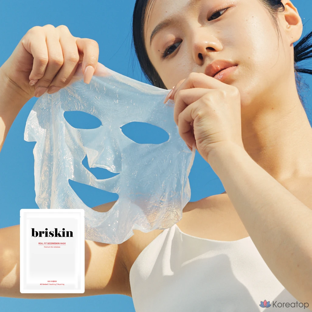 Тканевая маска для лица Briskin Real Fit Second Skin SOS Trouble Care Sheet Mask, 10 шт.