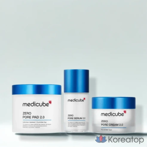 Medicube Zero Pore Набор из 3 предметов (Пэд + Сыворотка 2.0 + Крем)