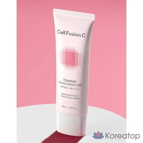 Cell Fusion C Солнцезащитный тонизирующий крем Toning Sunscreen 100 SPF 50+ PA++++, 50 мл
