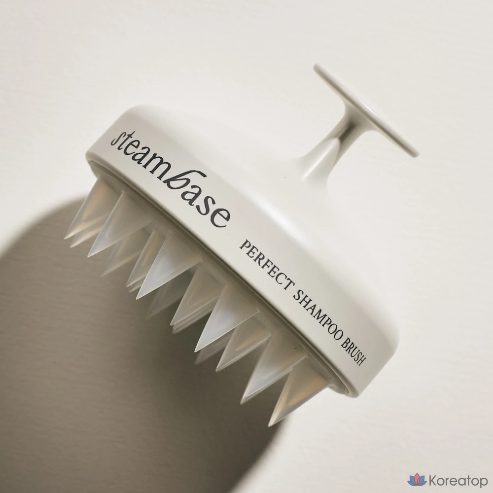 Мягкая силиконовая щетка для массажа кожи головы с паровой подставкой, 1 шт.