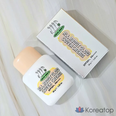 Крем для лица Chasing Rabbit All About Glow 24-Hour Cover Cream с аппликатором LJYB Fat Bubble Puff, фото 2