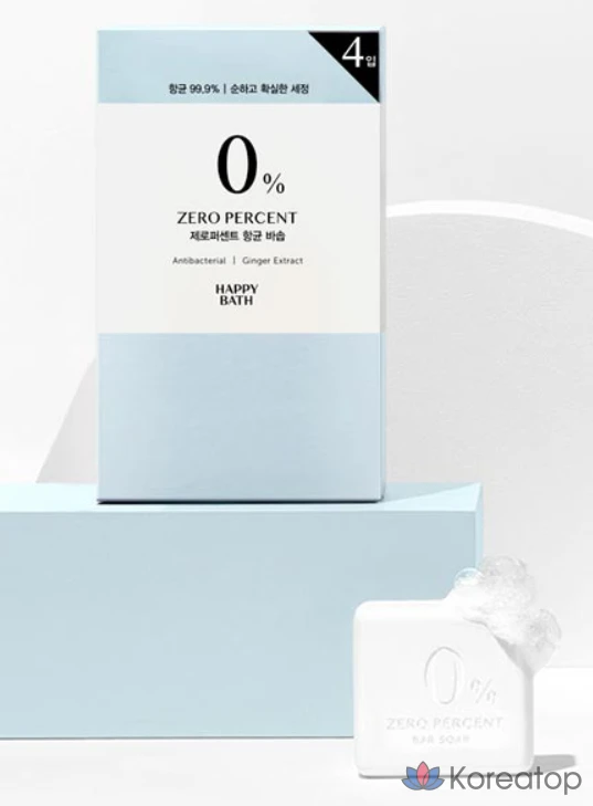 Антибактериальное мыло Happy Bath Zero Percent, 360 г, 1 упаковка