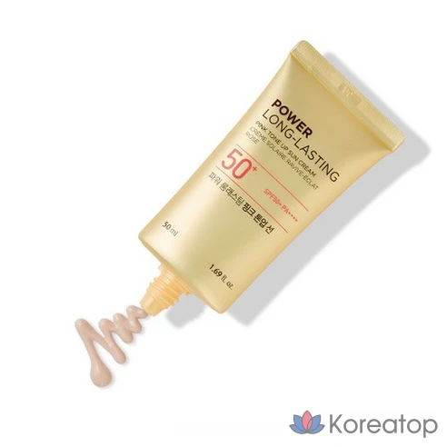 Солнцезащитный лосьон Face Shop Power Long-Lasting Pink Tone-Up SPF50+ PA++++
