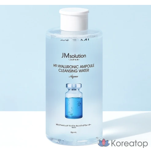 J. M. Solutions H9 Гиалуроновая ампульная очищающая вода Aqua, 850 мл