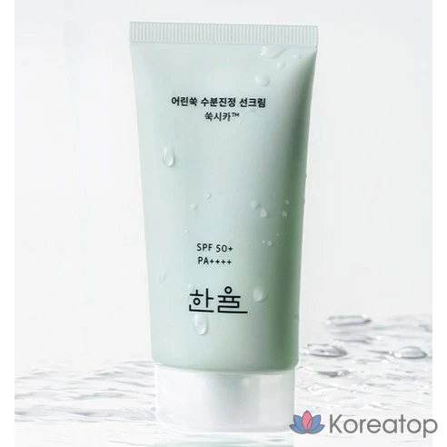 Увлажняющий успокаивающий солнцезащитный крем Hanyul Young Artemisia SPF50+ PA++++