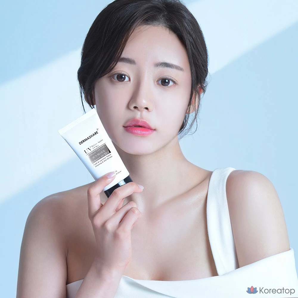Солнцезащитный крем Dermashare UV Shield Vitamin Tone Up Sunblock SPF50+ PA++++, 70 г, 1 шт.