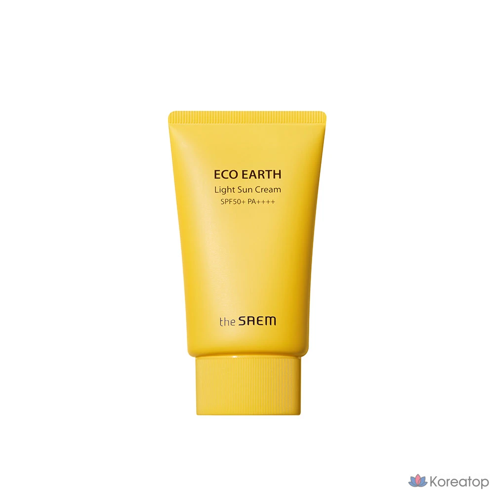 Солнцезащитный крем The Saem Eco Earth Light Sun Cream SPF50+ PA++++, 50 г, 1 шт.